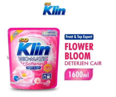 Promo Harga So Klin Biomatic Liquid Detergent Front Load 1600 ml - Blibli
