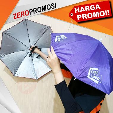 Topi Payung Sablon Custom Logo Desain Anti UV
