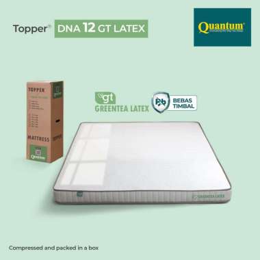 Quantum Topper Greentea Latex DNA 12cm - Kasur Spring bed Springbed 180 x 200