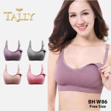 TALLY Bh Menyusui Ada Busa Tanpa Kawat W86 Abu