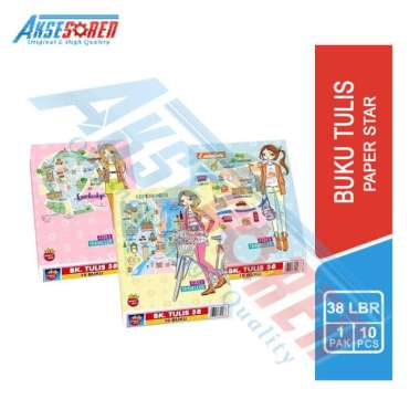 Buku Tulis Sekolah Paper Star [38 Lembar/10 Buku/Pack] / Peralatan Sekolah / Buku Tulis Paperstar An