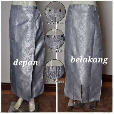 Rok Songket Palembang/Rok Modern Wanita Songket Abu Abu