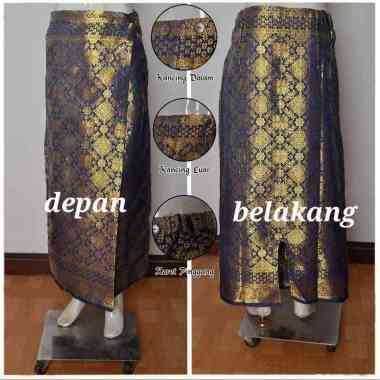 Rok Songket Palembang/Rok Modern Wanita Songket Navy