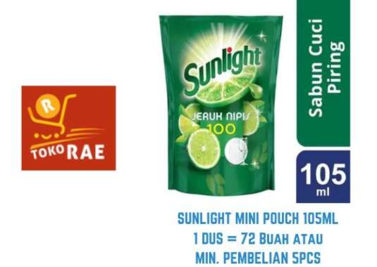 Sunlight 105 ML sabun cuci piring Min.5pcs