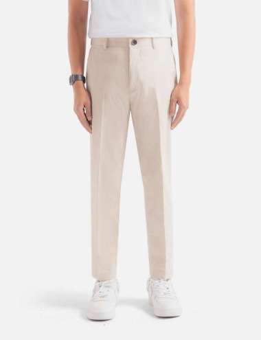 KASUAL Celana Chino Ankle Pants Slim Fit Pria M Cream