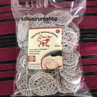 krecek krupuk cap kera mas gurih renyah lezat bawang km food kediri