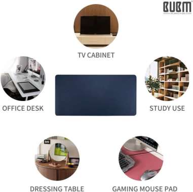 Triple W 120x60cm Leather Mousepad Desk Mat Mouse Pad Double Side BUBM Biru