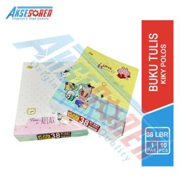 Buku Tulis Sekolah Kiky [Isi 38 Lembar/Random/10 Buku] / Write Book Kiki [1 Pack] Laki Laki-Berwarna