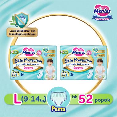Promo Harga Merries Pants Skin Protection L26 26 pcs - Blibli