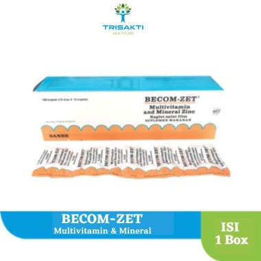 BECOM - ZET MULTIVITAMIN MINERAL DAN ZINC - FOOD SUPPLEMENT - 1 BOX 100 KAP
