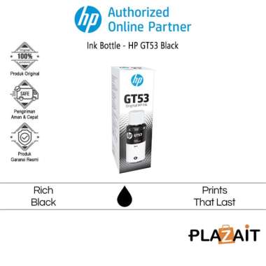 Tinta HP GT53 BLACK HITAM - 100% ORIGINAL