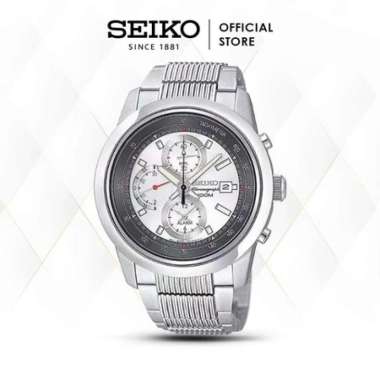 Jam Tangan Pria Seiko Chrono Quartz Stainless Steel SNAB15P1 Original