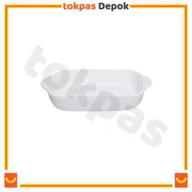 [PREMIUM] Loyang Kaca Tahan Panas Piring Keramik Cleo Baking Plate / Pinggan Saji Persegi Panjang Ba