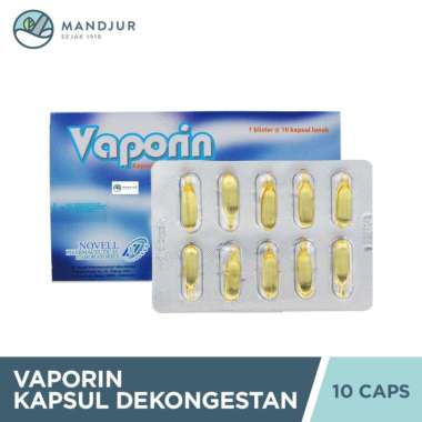 Vaporin Kapsul Dekongestan Inhalasi Isi 10 Kapsul Lunak