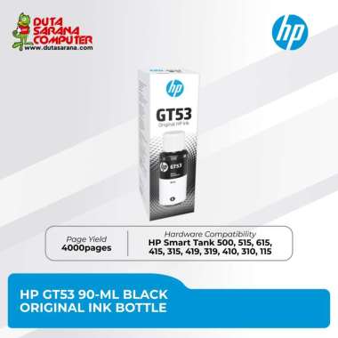 Tinta HP GT53 GT-53 GT 53 Ink Bottle Black Original MURAH