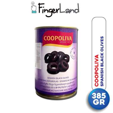 COOPOLIVA Spanish Black Olives - S 385 gram Buah Zaitun Kaleng