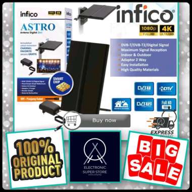 ANTENA DIGITAL INFICO IDA-321 IDA322 INDOOR OUTDOOR FULL HD1080 DVB T2 DIGITAL ANTENA INFICO 4K UHD 