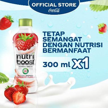 Nutriboost Rasa Strawberry Minuman Susu Botol 300 mL