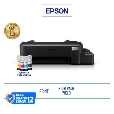 Epson L121 A4 Ink Tank Printer - Print Only, Tinta Botol 4500/7500 Halaman
