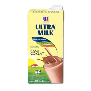 Promo Harga Ultra Milk Susu UHT Coklat 1000 ml - Blibli