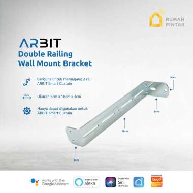 ARBIT - Double Railing Wall Mount Bracket White