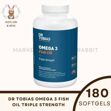 Dr. Tobias Omega 3 Fish Oil Triple Strength 180 butir DHA Minyak Ikan