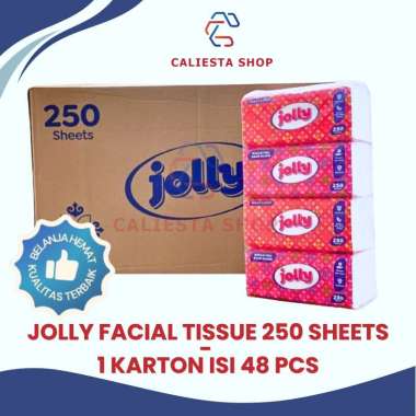 Jolly By Paseo Facial Tissue Putih 250 Sheets - 2 Ply [48 Pcs/ 1 Karton] Putih