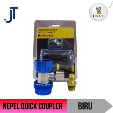 Nepel QC Quick Coupler Model Kran Putar R134a Isi Freon Ac Mobil Biru