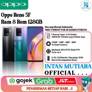 Smartphone Oppo Reno 5F Ram8 Rom 128GB Hitam