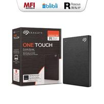 Seagate Harddisk Eksternal One Touch 2.5-Inch 2TB Black Free Pouch