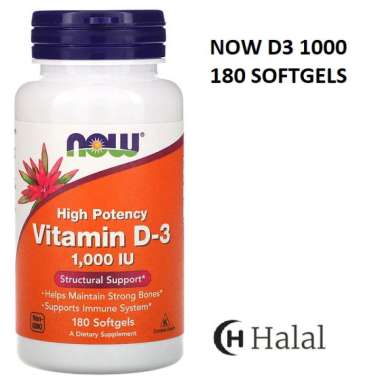 Now Vitamin D3 1000IU Now D3 1000IU 180 Gels