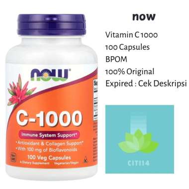 Now C 1000 Vitamin C 100 Tabs Vit C-1000 100 CAPSULES