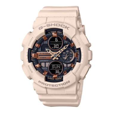 Jam Tangan Wanita Casio G-Shock GMA-S140M-4ADR GMA Series Women Digital Analog Dial Nude Resin Band
