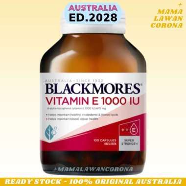 BLACKMORES Vitamin E 1000 IU 100 Capsules AUSTRALIA 1000IU Kapsul Natural Vit E Cpsule Caps