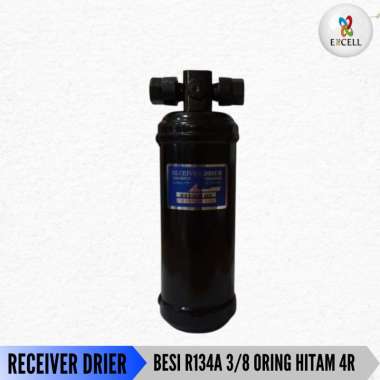 Receiver Drier Dryer Filter Ac Mobil Besi r134 r134a 3/8 Oring Hitam 4R