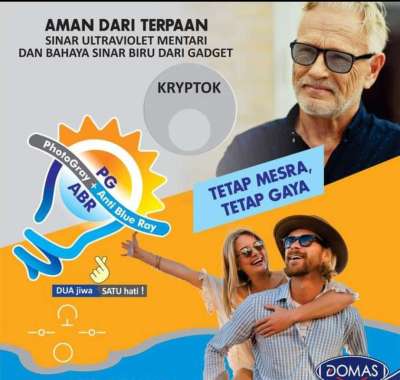 LENSA KACAMATA KRYPTOK BLUCROMIC PG ABR RX GOSOK DOMAS