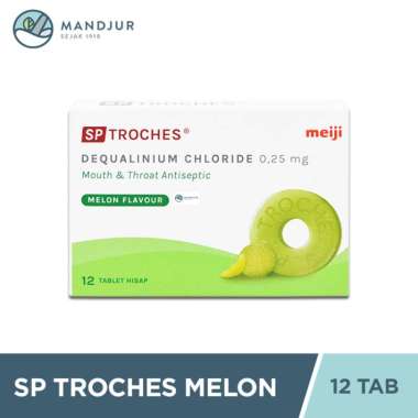 Tablet Hisap SP Troches Meiji (rasa melon) 12 Tablet - Atasi Gangguan Mulut dan Sakit Tenggorokan