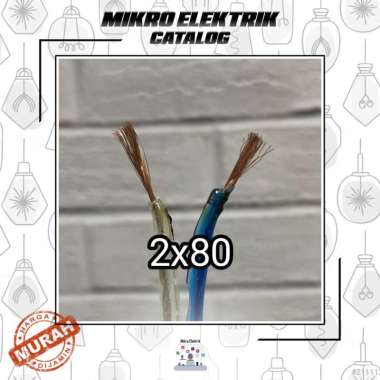 Kabel Audio Transparan 2 x 80 Per Meter / Kabel Serabut / Listrik