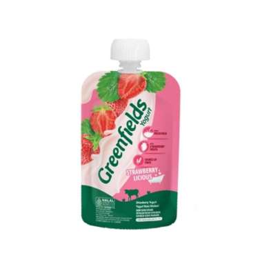 GREENFIELDS KIDS YOGURT POUCH STRAWBERRY 110 GR
