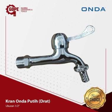 KRAN ONDA PUTIH 1/2" + DRAT SELANG