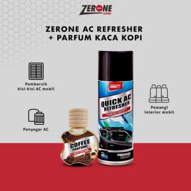 Zerone Paket Pembersih AC Mobil AC Cleaner Refresher Filter Bonus Parfum Kopi