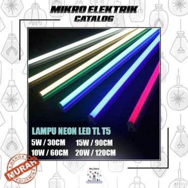 Lampu TL T5 Neon LED Warna Warni 9W 60CM SZMR Putih