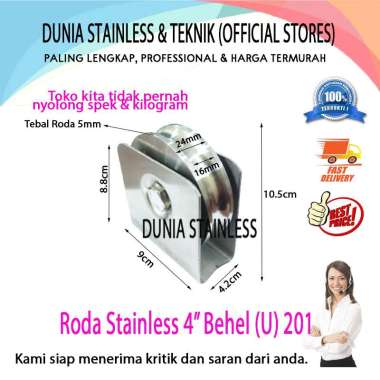 Roda Stainless 4" Behel (U) 201