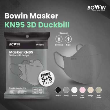 Bowin Masker KN95 - Duckbill 3D (Filter ≥95% BFE PFE) Masker Medis