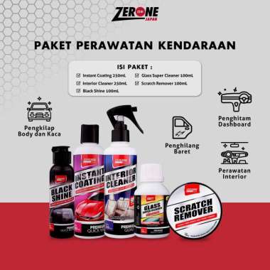 Zerone Paket Pembersih Interior Penghitam Dashboard Jamur Kaca