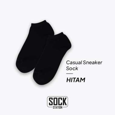 MUNDO SOCK STATION Men Casual Sneaker Sock - Kaos Kaki Pria Pendek HITAM