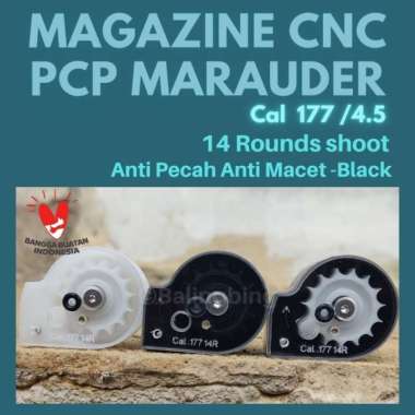 Magazine CNC 14 Round 4.5 Anti Pecah Anti Macet-all varians Putih