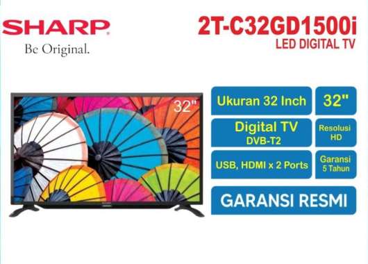 LED TV SHARP 32" 2T-C32GD1500i DIGITAL TV - 32GD1500 32GD