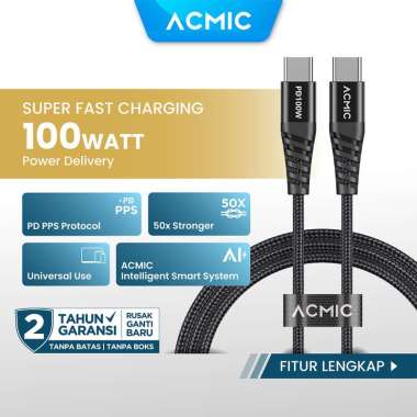 ACMIC PDC200 / PDC200e Cable 2M USB C to USB C Power Delivery PD 100W PDC200