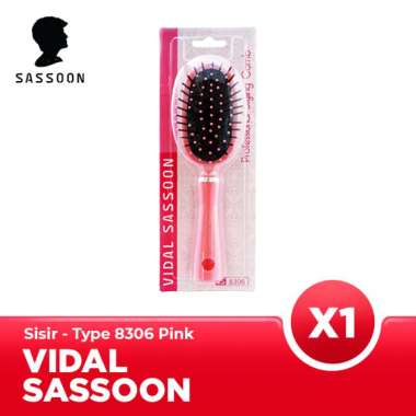 Bagus Vidal Sassoon Sisir Rambut Round Cushion Brush Tipe VS - 8306 Pink